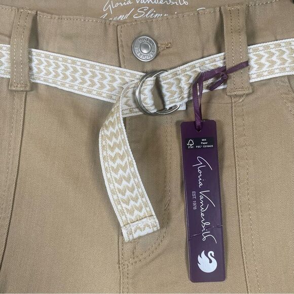Gloria Vanderbilt New With Tags Perfect Khaki Bermuda Mia Shorts Size 16P - Picture 9 of 15
